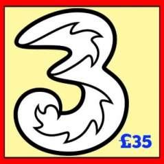 £35 3 (Three) Mobile Top up Voucher Code