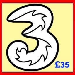 £35 3 (Three) Mobile Top up Voucher Code