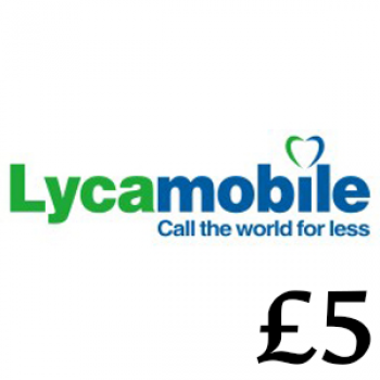 £5 Lycamobile Top Up Voucher Code