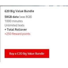 £20 Vodafone Mobile Top Up Voucher Code