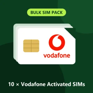10 x Vodafone Activated SIM Cards – Ready to Use – My Top Up