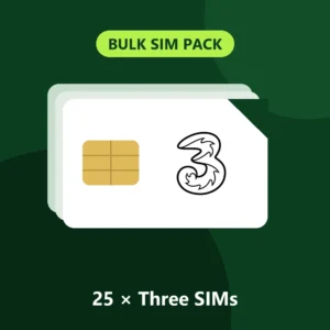 25 x Three (3) SIM Cards – Pay As You Go – My Top Up