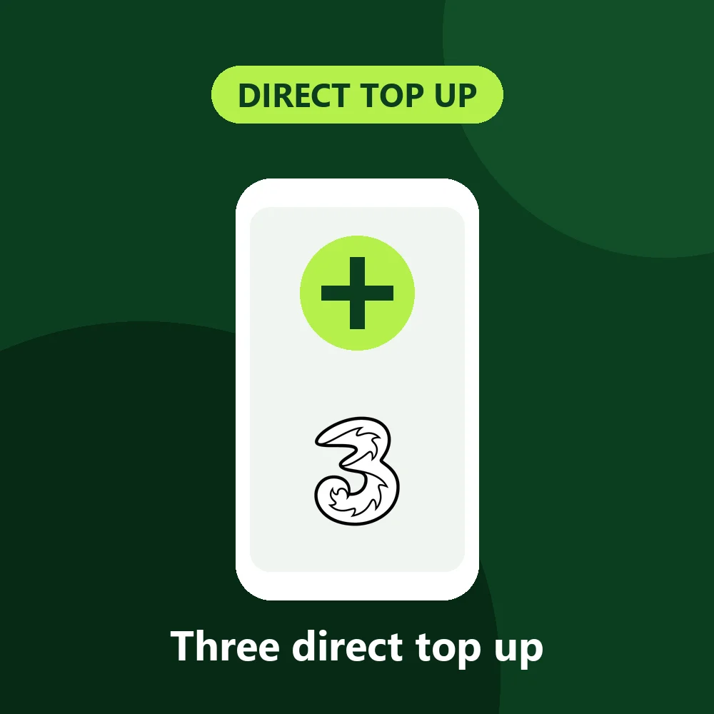Three Direct Top Up – Credit Sent to Your Number – My Top Up