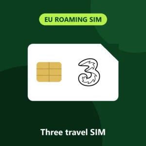 Three EU Roaming SIM Card – Activated Travel SIM – My Top Up